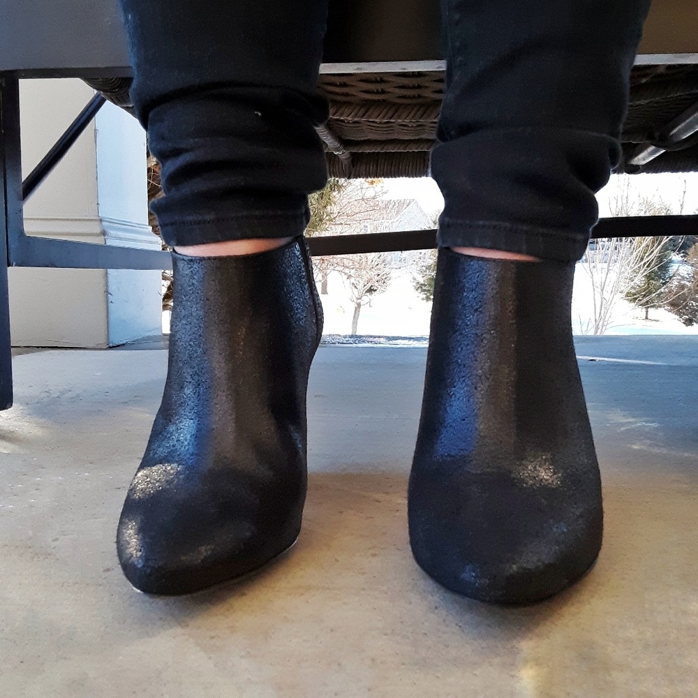 Rebecca Minkoff Glazed Black Suede Ankle Booties 8 - Picture 2 of 8